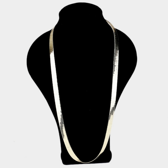 iFashionBox Other - Simple Gold Metal Link Herringbone Necklace Chain